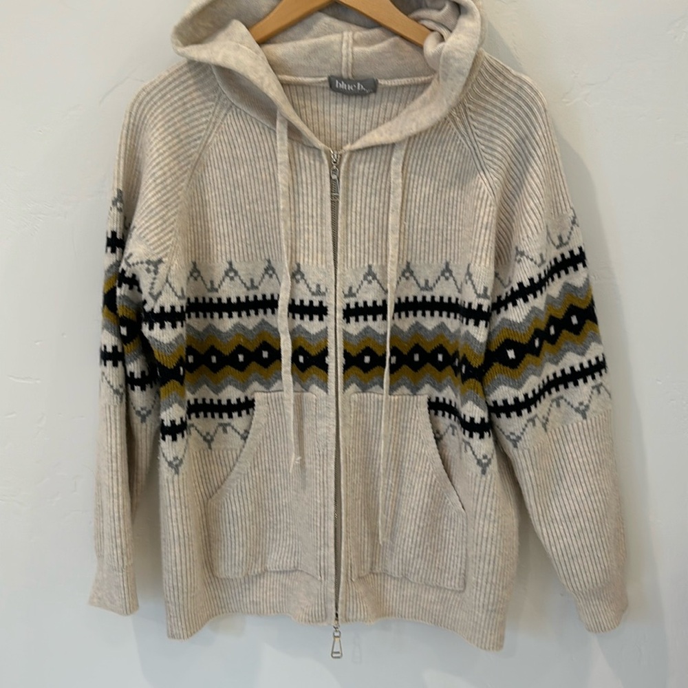 Zip sweater cardigan.